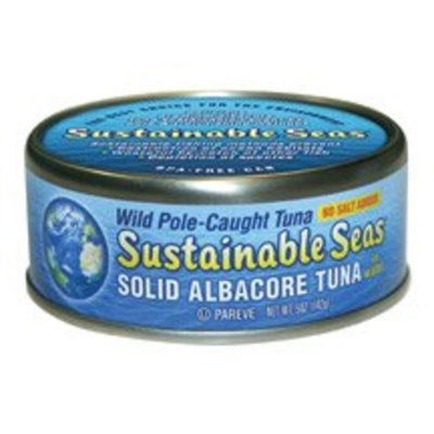SUSSEA Sustainable Seas No Salt Added Solid Albacore Tuna in Water, 5 Ounce -- 12 per case. ( Value Bulk Multi-pack)