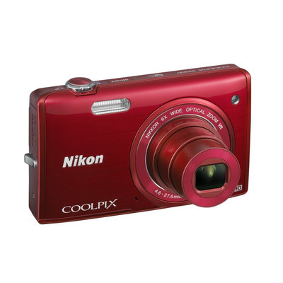 Cryo Interactive Entertainment Genuine Nikon Refurbished COOLPIX S5200 16MP HD WiFi Digital Camera (Red)