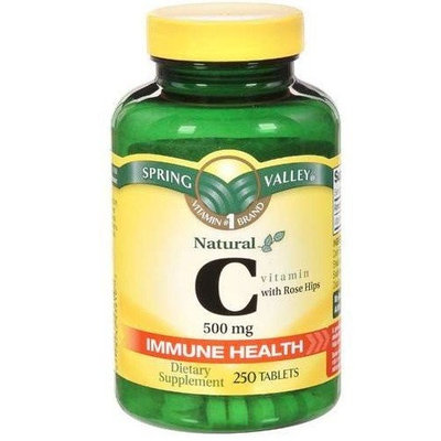 Spring Valley - Vitamin C 500 mg with Rose Hips, 250 Tablets