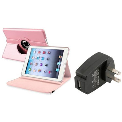 Insten iPad Mini 3/2/1 Case, by INSTEN For Apple iPad Mini 3rd 3 2nd 1 1st Gen Light Pink Leather Case Smart Cover Stand+TC
