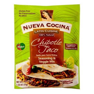 Nueva Cocina Beef Seasoning, Chipotle Taco, 1.25-Ounce Packets (Pack of 12)