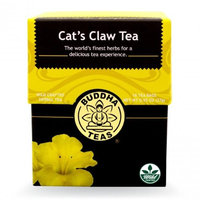 Buddha Teas Cats Claw Bark 100 Percent Organic Herbal Tea 18 Bags Per Packet