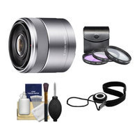 Sony Alpha NEX E-Mount E 30mm f/3.5 Macro Lens with 3 UV/FLD/PL Filters with Kit for A7, A7R, A7S, A3000, A5000, A5100, A6000 Cameras