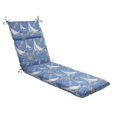 Pillow Perfect Outdoor Chaise Lounge Cushion - Set Sail