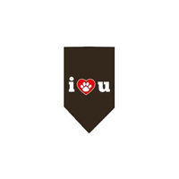 Ahi I Love U Screen Print Bandana Cocoa Small