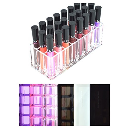 byAlegory Premium Beauty Organization Acrylic Lip Gloss Organizer & Beauty Care Holder Provides 24 Space Storage | byAlegory