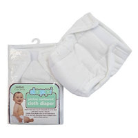 Dappi Pinless Contoured Cloth Diaper, White, Small (Discontinued by Manufacturer)