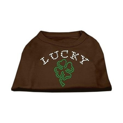 Ahi Four Leaf Clover Outline Rhinestone Shirts Brown XXXL (20)