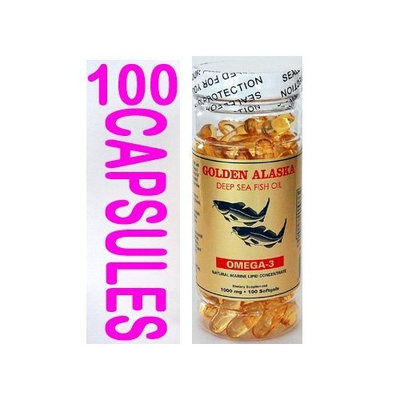 Golden Alaska Deep Sea Fish Oil Omega-3, 1000 Mg, 100 Capsules