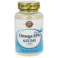 Kal - Omega EPA 625/245 Moleculary Distilled Fish Oil 1 Daily - 60 Softgels