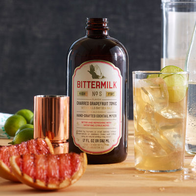Charred Grapefruit Tonic with Bulls Bay Sea Salt Mixer