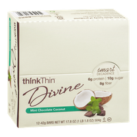 thinkThin Divine Bars Mint Chocolate Coconut