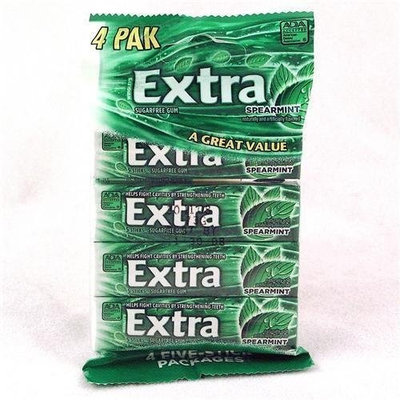 Gum Mints Extra Spearmint Sugar Free 5 Stick Case Pack 10
