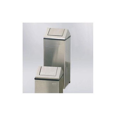 Rubbermaid Fire-Safe Swing Top Receptacle, Square, Nonmagnet Steel