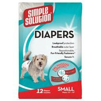 Simple Solution Disposable Diapers for Dogs - Small (12 Count)