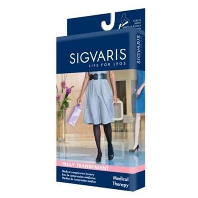 Sigvaris 770 Truly Transparent 20-30 mmHg Women's Closed Toe Knee High Sock - Size: M4, Color: Suntan 36