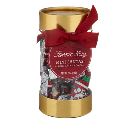 Fannie May Mini Santas Milk Chocolate Candies