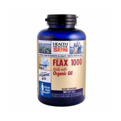 Health From the Sun Organic Flax 1000 Original Formula 180 Softgels