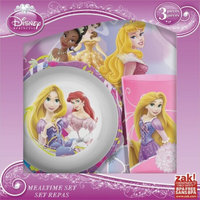Zak Designs 3 Piece Disney Princess Plate Set