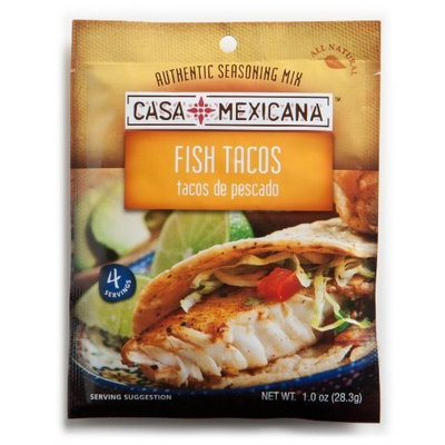 Casa Mexicana Fish Tacos Seasoning Mix, 1-Ounce Bags (Pack of 12)