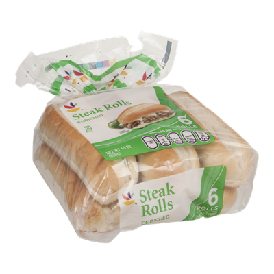 Ahold Steak Rolls Enriched - 6 CT