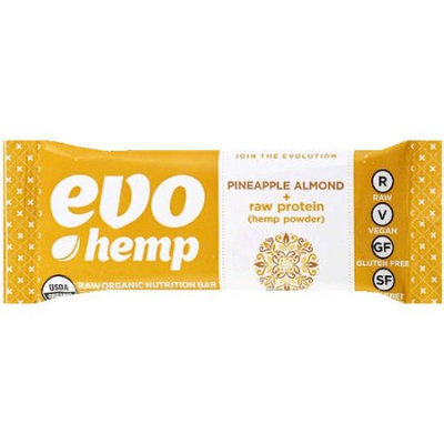 Evo Hemp Pineapple Almond + Raw Protein Raw Organic Nutrition Bar, 1.69 oz, 12 count