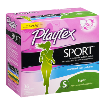 Playtex Plastic Tampons Sport Super Unscented - 36 CT