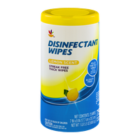 Ahold Disinfectant Wipes Lemon Scent - 75 CT