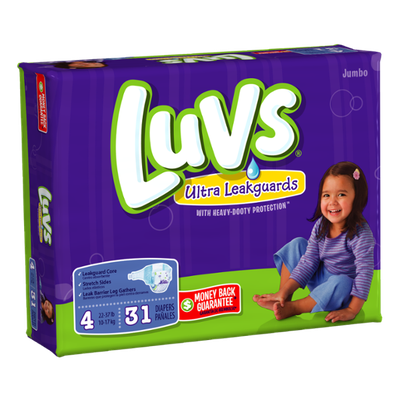 Luvs with Ultra Leakguards Jumbo Pack Size 4 Diapers 31 Count