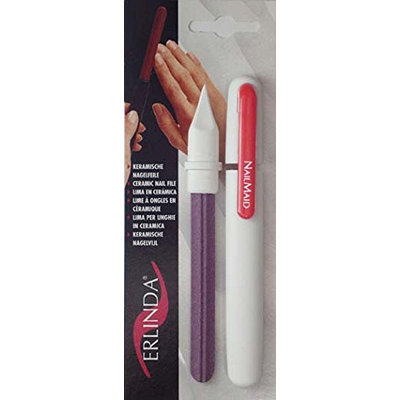 Budd Leather Nail Maid Line Ceramic Nail File with Clip