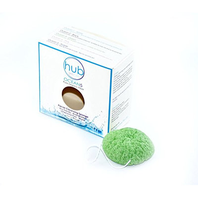 The Best Facial Cleanser Konjac Sponge - HUB Skin Care Ocean5 Green with Konjac Fibre & Green Tea Extract - 100% Natural & Organic ...