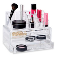 Richards Homewares Personal 19-compartment Cosmetic Organizer with Drawer (Clear)