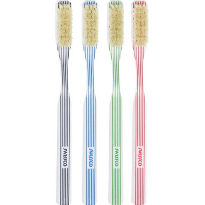 Swissco Tooth Brush Vertical Stripes Natural Bristle Soft