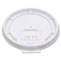 Boardwalk 8TABLID White Tear Tab Plastic Lids for 8 Ounce Cups