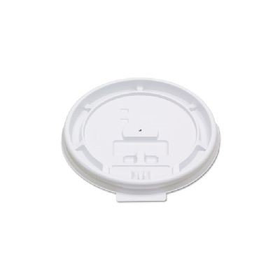 Boardwalk 8TABLID White Tear Tab Plastic Lids for 8 Ounce Cups