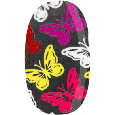 Skinz Nail Decals 24 Count Multi-Color Butterflies