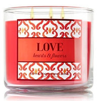 Bath & Body Works® Love Hearts & Flowers 3-Wick Candle