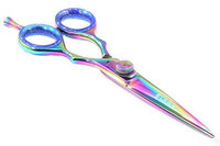 Suvorna Professional Barber Multicolor Titanium Razor Edge Hair Cutting Shears/Scissors Razeco E45