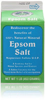 White Mountain Epsom Salt 1 Lb / 16 Oz Container (Pack of 4)