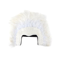 Zucker Feather Products White Coque Feather Headdress with Sequins