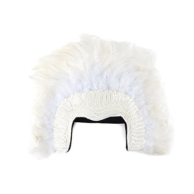 Zucker Feather Products White Coque Feather Headdress with Sequins