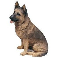 Sandicast Original Size German Shepherd Sculpture - Sitting