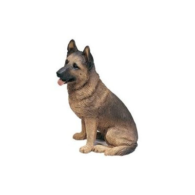 Sandicast Original Size German Shepherd Sculpture - Sitting