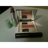 Clinique 3 Pc. Deluxe Set, Eye Shadow Duo, 2 Shades From Come Heather Trio, New Clover Blush with Brush, High Impact Mascara Black, Full Size Long Last Lipstick Bamboo Pink