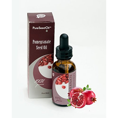 Anti-Aging Pomegranate Pure-Seed-Oil. All-Natural Cold-Pressed|Undiluted-Carrier-Oil. Great for Face/Hair/Body. Use Alone or Infuse favorite Luxury-Skin-Care Products! Gluten-Free|Parabens-Free 1 oz