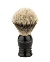Edwin Jagger 1ej256sds Traditional English Super Badger Hair Shaving Brush Faux Ebony Medium With Drip Stand