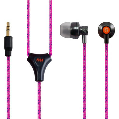 Waterproof lace earphone Sport Headphone for iPod/iPhone/MP3 - Pink & Blue Point
