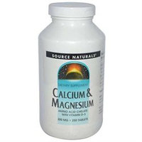 Source Naturals Calcium and Magnesium - 300 mg - 250 Tablets