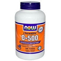 Now Foods C-500 Chew, Cherry, Tablets, 100-count