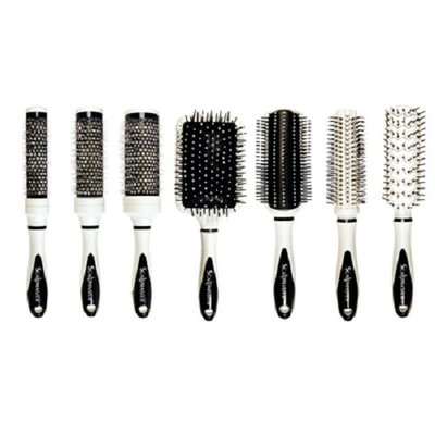 Scalpmaster Tux Collection 7 Piece Ceramic Brush Set